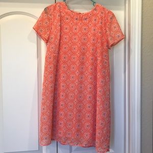 Patterned Lightweight Shift Dress